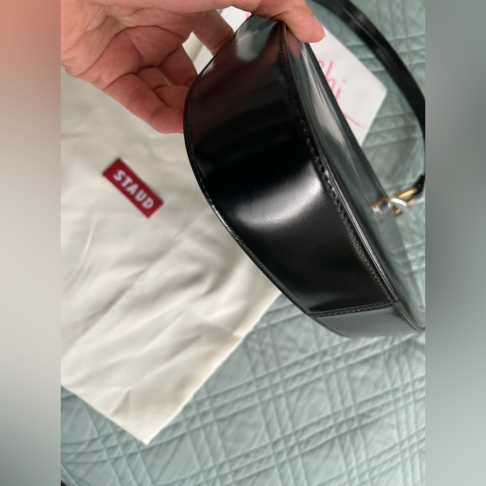 STAUD Black Leather Shoulder Bag - Picture 8 of 14